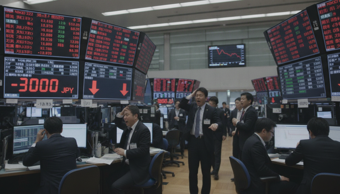 Nikkei plunges over 3,000 yen in fourth-largest intraday drop after US jobs
