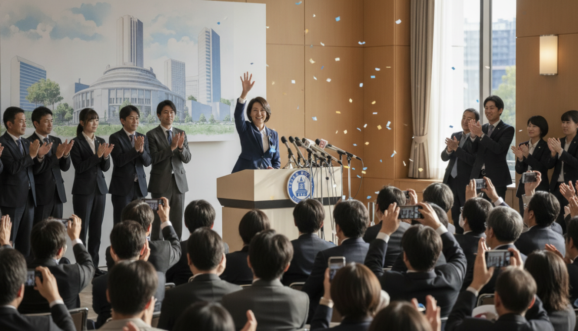 Sakai Re-elected as Nakano Mayor, Pledges Sunplaza Redevelopment