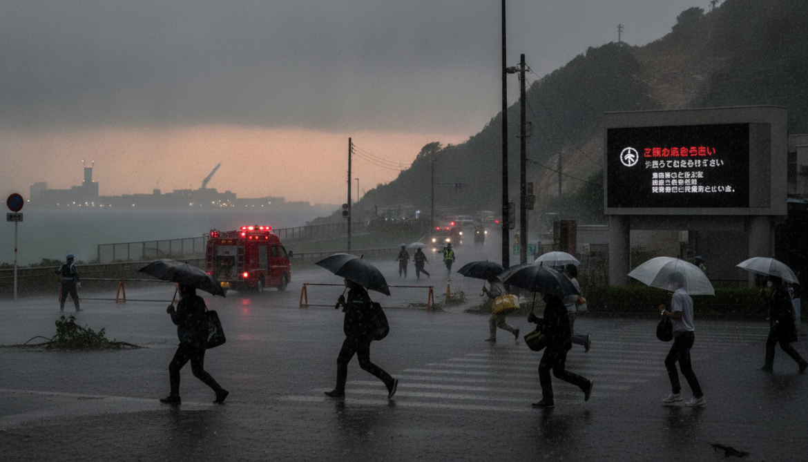 Typhoon 7 Approaches Kansai and Kanto as Authorities Issue Landslide Warnings