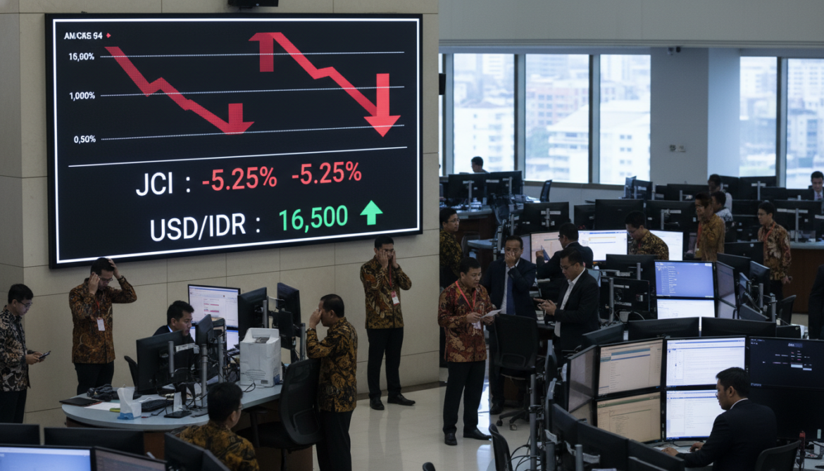 Jakarta Composite Index plunges to five-year low as rupiah weakens