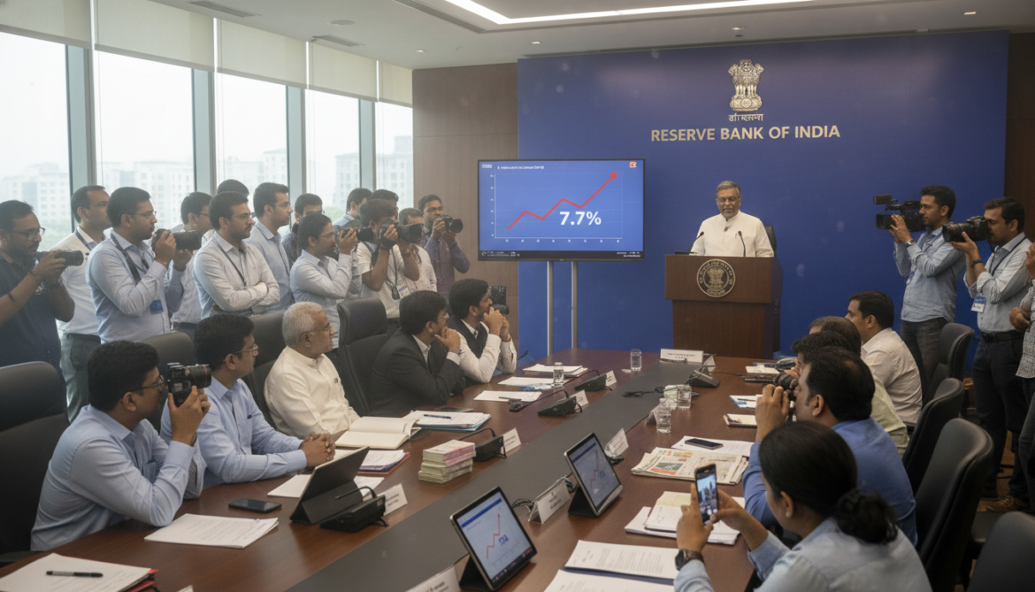 India GDP Growth Rises to 7.7% for Fiscal Year Despite Rising Inflation