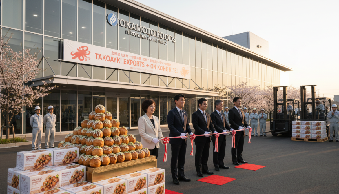 Takoyaki exports rise as Okamoto Foods opens second Hiroshima factory