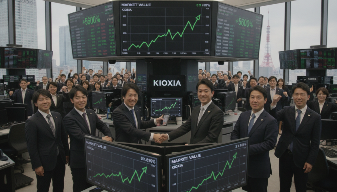 Kioxia stock surges 56-fold amid AI boom to top Japan market value