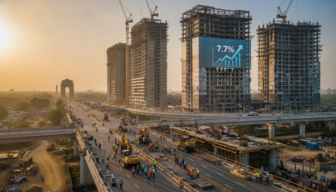 India's infrastructure spending drives 7.7% GDP growth in fiscal 2025