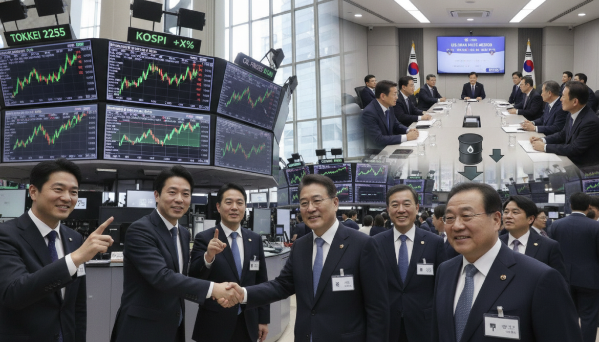 Japan and South Korean stocks surge after US-Iran peace deal as oil falls