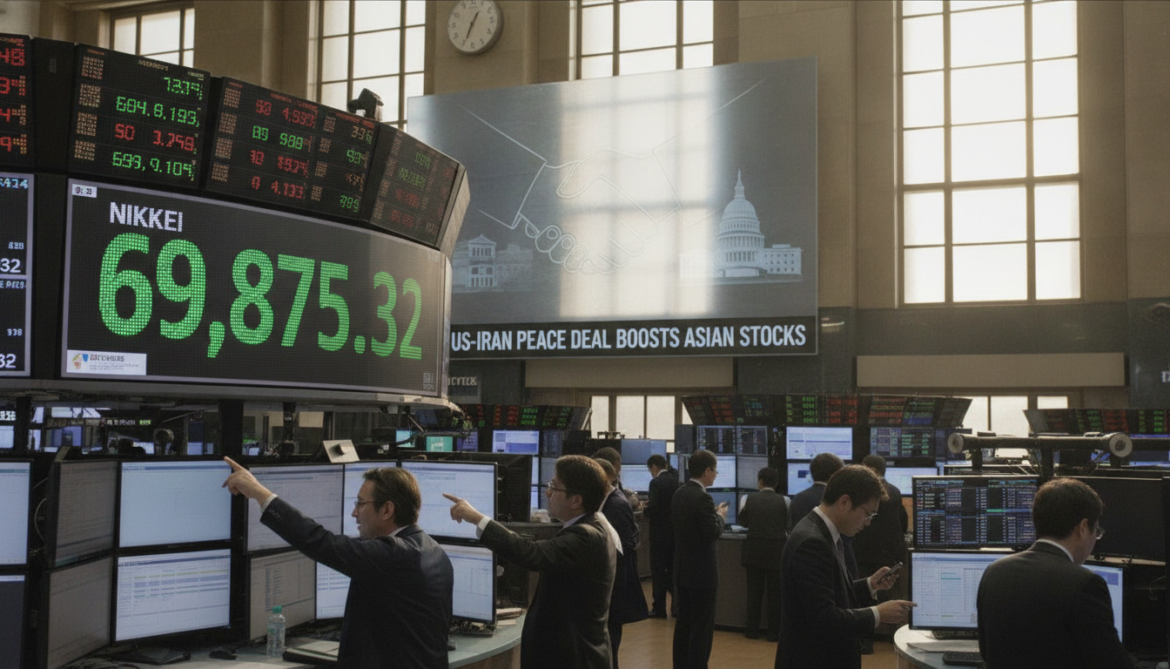 Japan's Nikkei nears 70,000 as US-Iran peace deal boosts Asian stocks