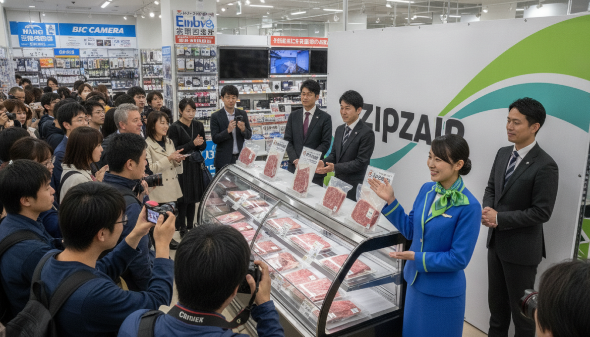 Zipair Tokyo launches wagyu service at Bic Camera in Akihabara