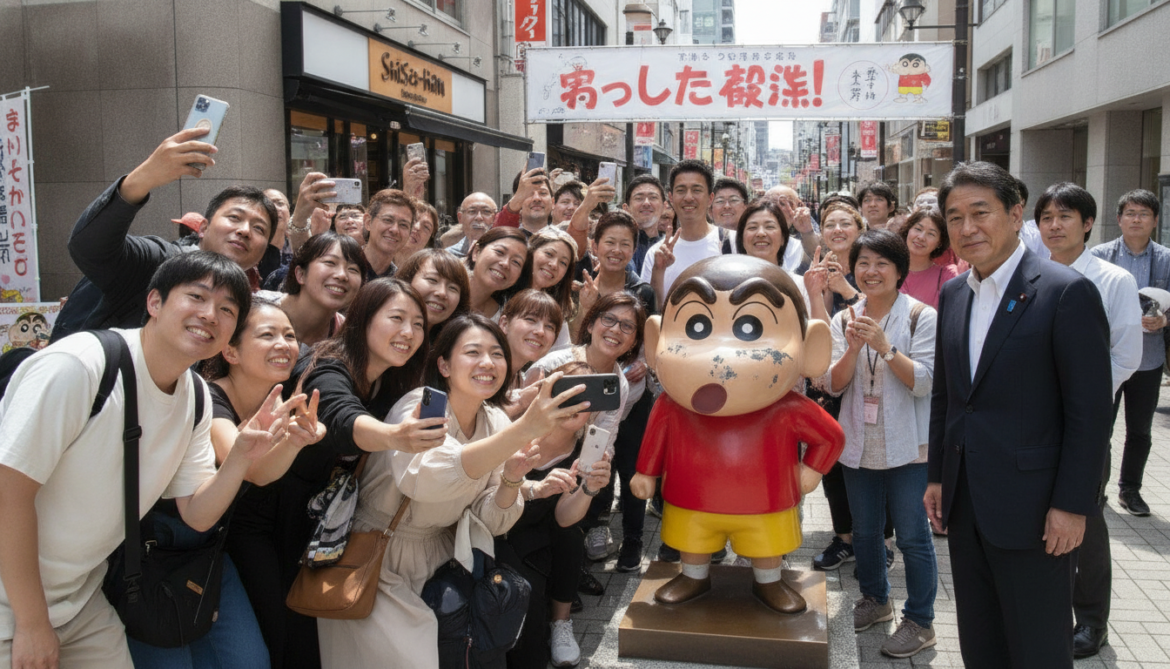 Kasukabe records 50% jump in foreign visitors after Shin‑chan social media pilgrimages