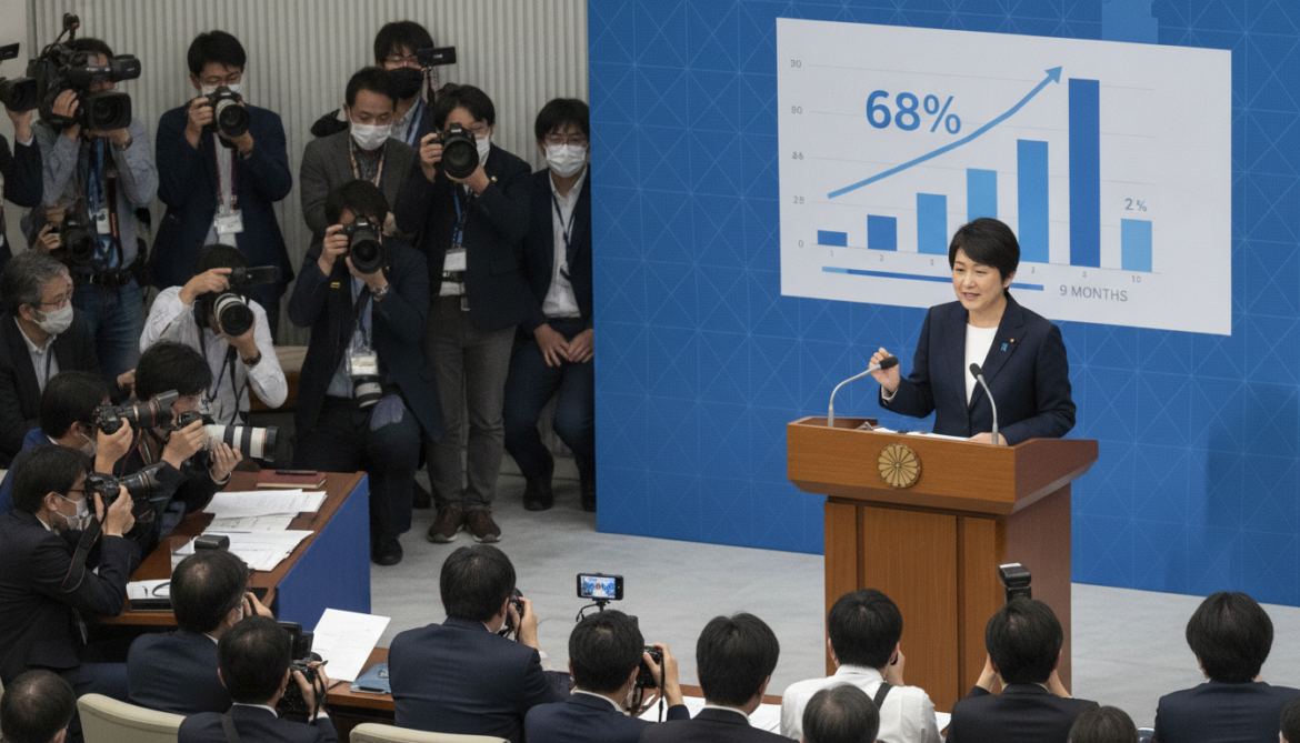 Prime Minister Sanae Takaichi's approval rebounds to 68 percent after nine months