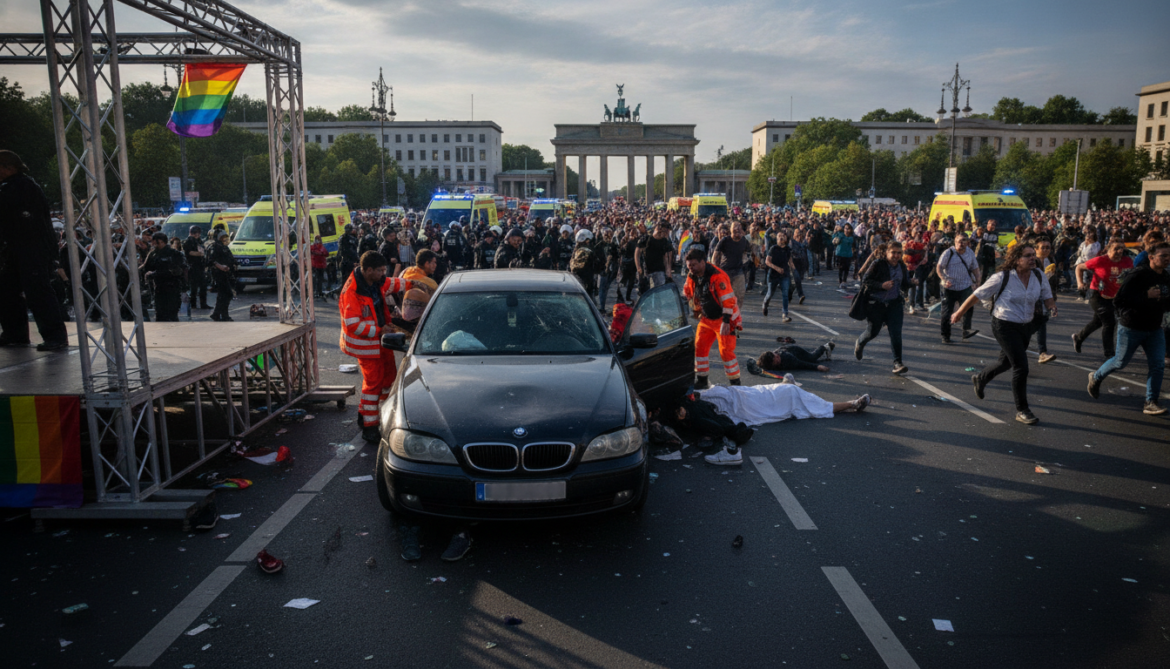 Berlin LGBTQ rights event disrupted as car rams crowd, one killed