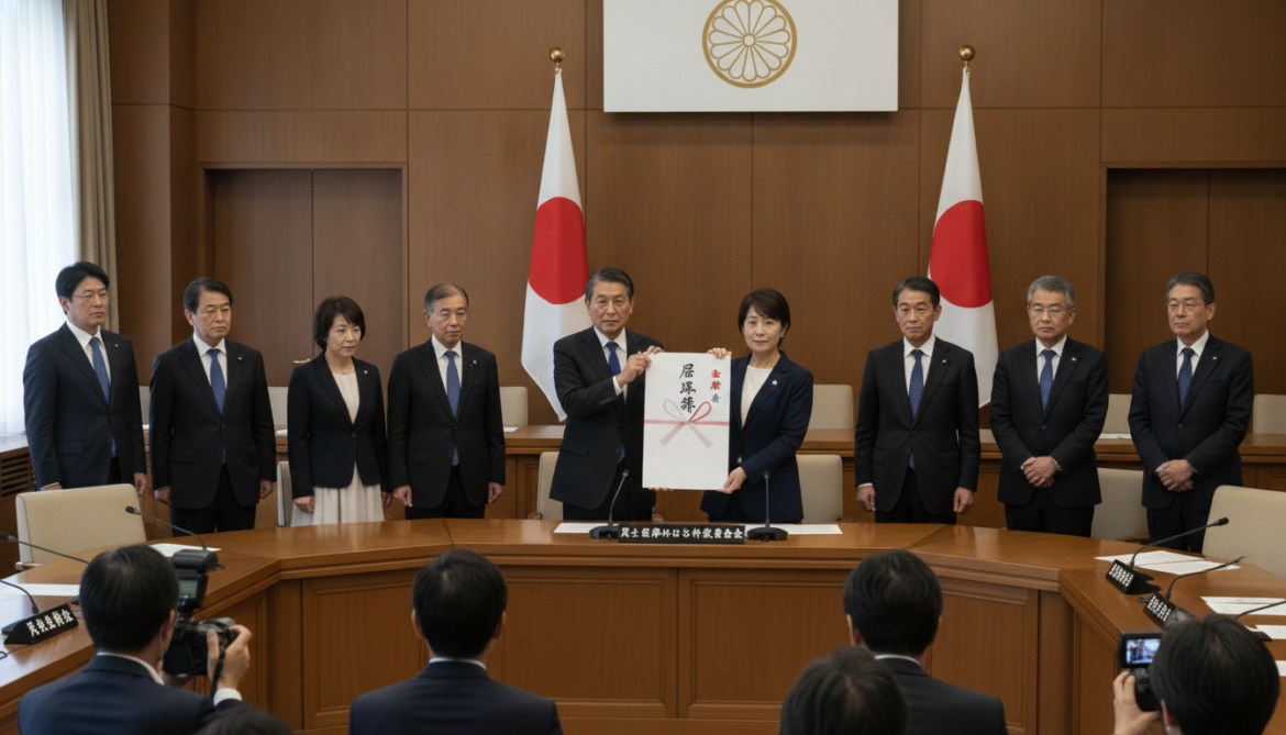 Diet leaders present Imperial Household Law resolution mandating 30-year review