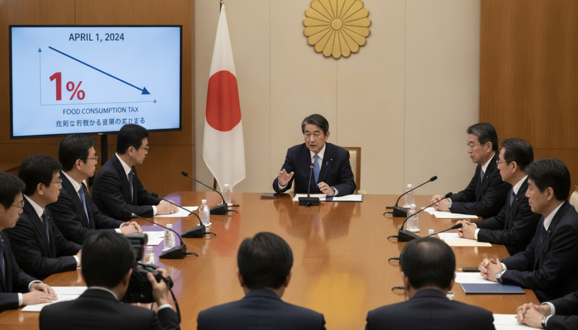Government and LDP announce food consumption tax cut to 1% from April