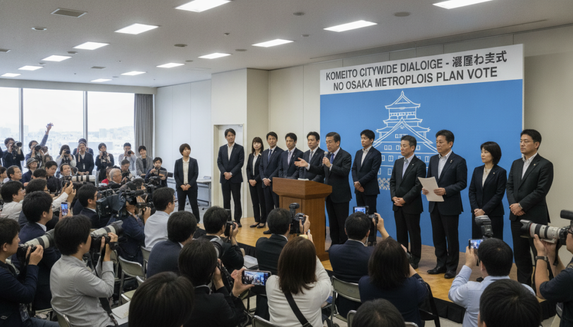 Osaka Metropolis Plan Sparks Komeito Citywide Dialogue Vowing to Block Vote