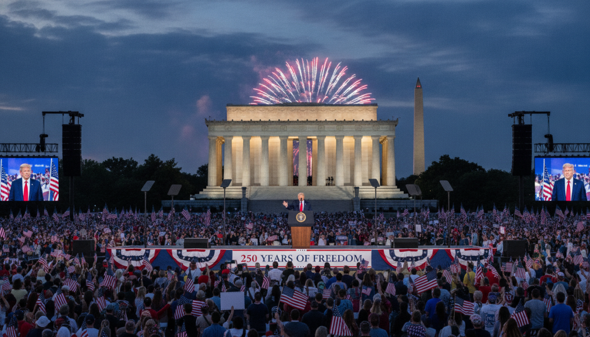Trump Marks 250th Independence Day with National Mall Speech Attacking Opponents as Communists