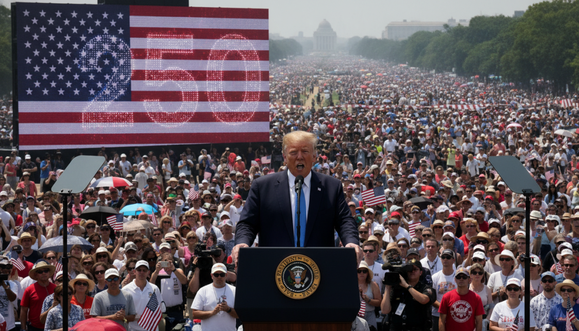 U.S. marks 250th Independence Day as Trump speaks amid record heat