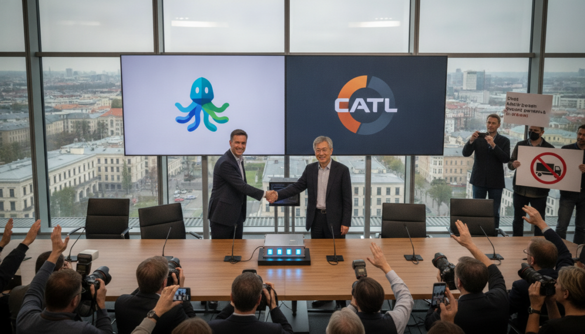 Octopus and CATL announce European battery-swapping network for trucks amid resistance