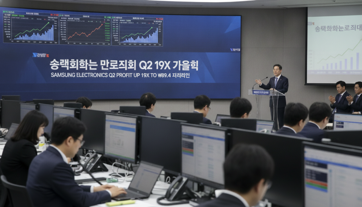 Samsung Electronics posts Q2 profit surge up 19-fold to 89.4 trillion won