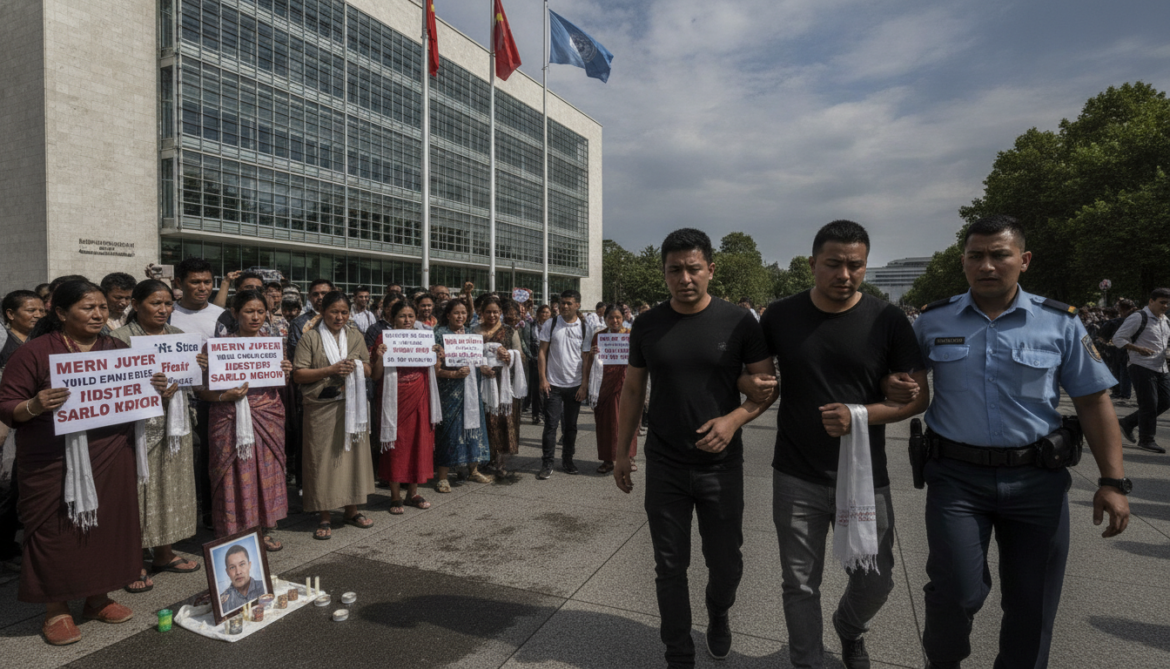 Tibetan protesters at UN demand justice as three detained after self-immolation death