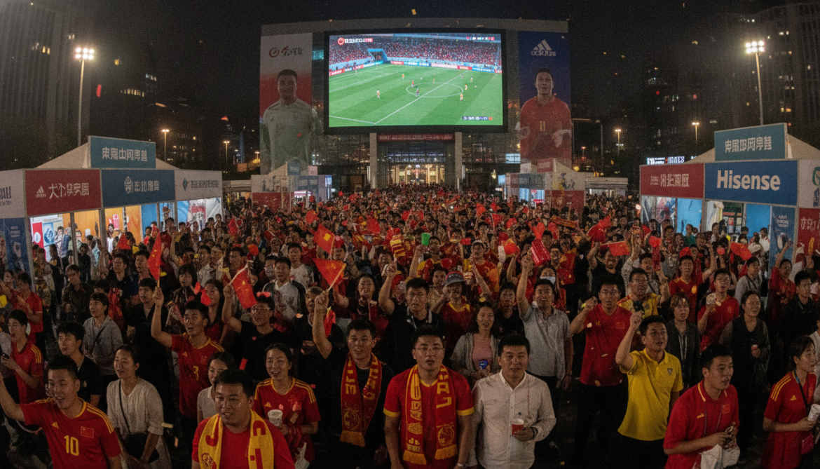 Chinese fans flock to World Cup viewings despite absence, brands capitalize