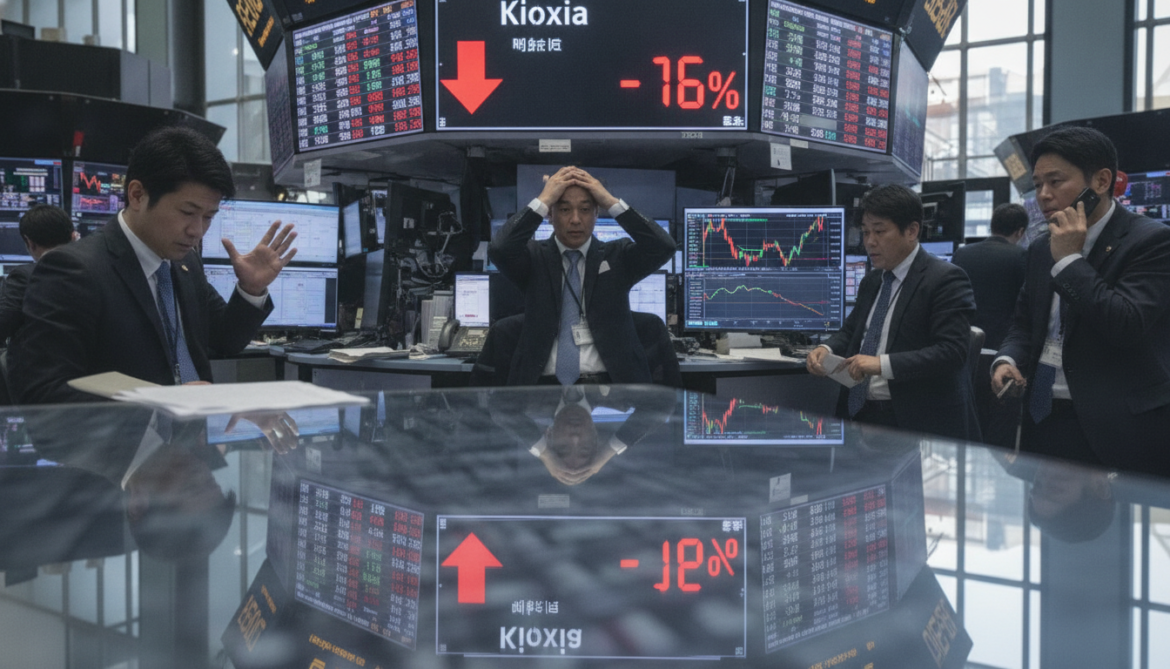 Kioxia plunges 16% as AI-led semiconductor rally unravels across Asia and US
