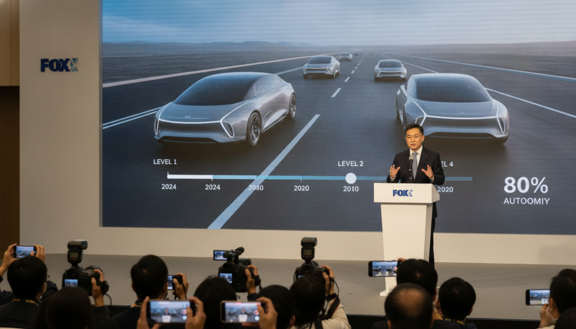 Foxconn predicts 80% of vehicles will reach Level 4 autonomy by 2040