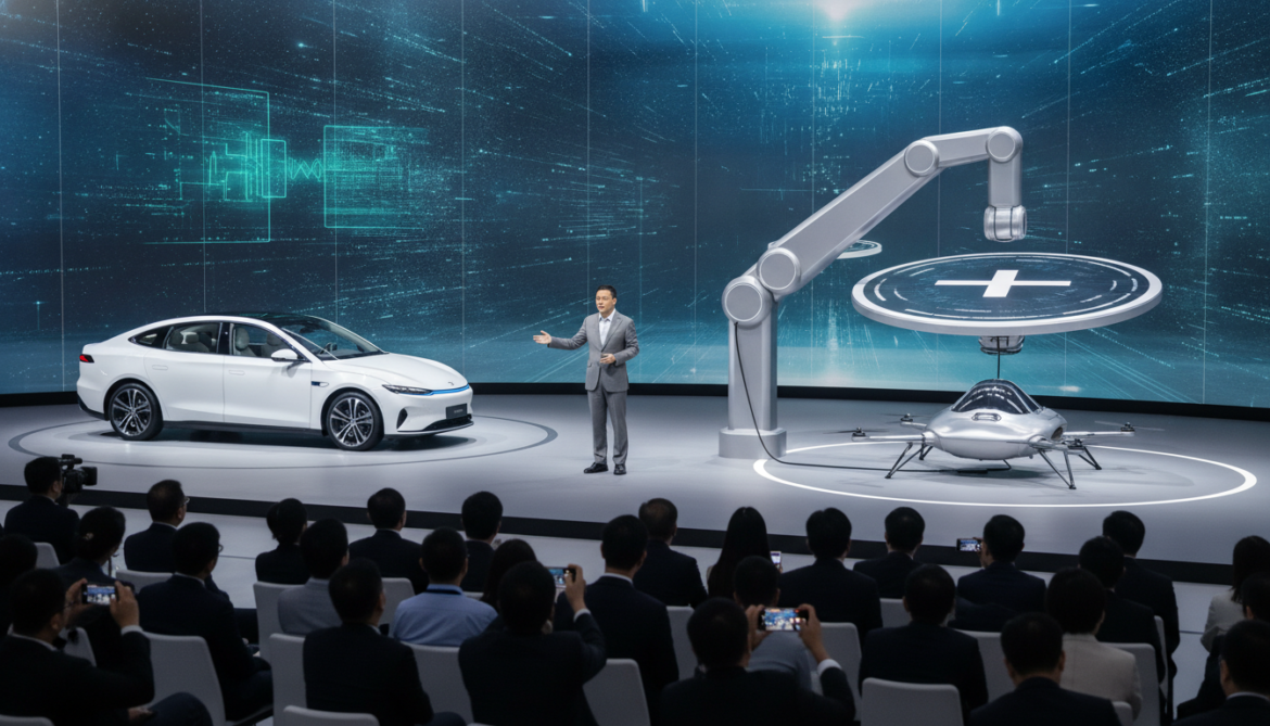 Xpeng unveils physical AI to power EVs, chargers for flying cars