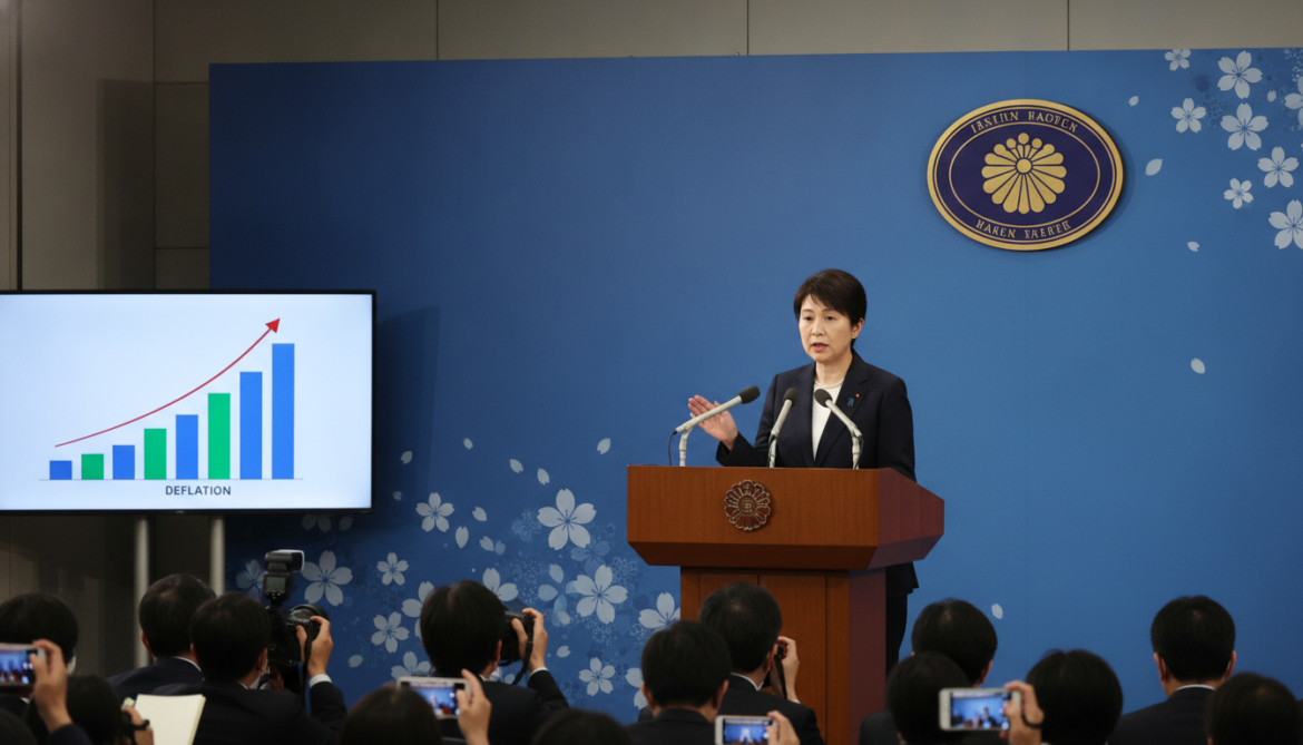 Japan's PM Takaichi defends 370 trillion yen growth drive, warns deflation persists