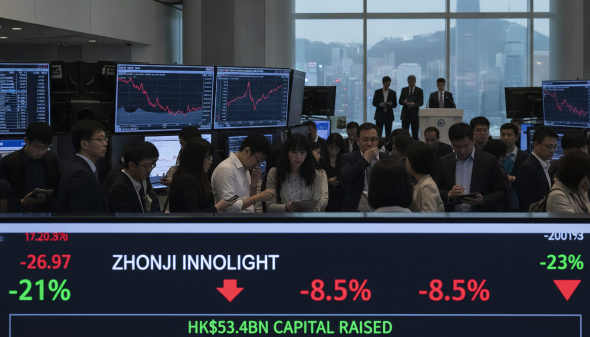Zhongji Innolight IPO raises HK$53.4bn as shares fall on tech buildout worries