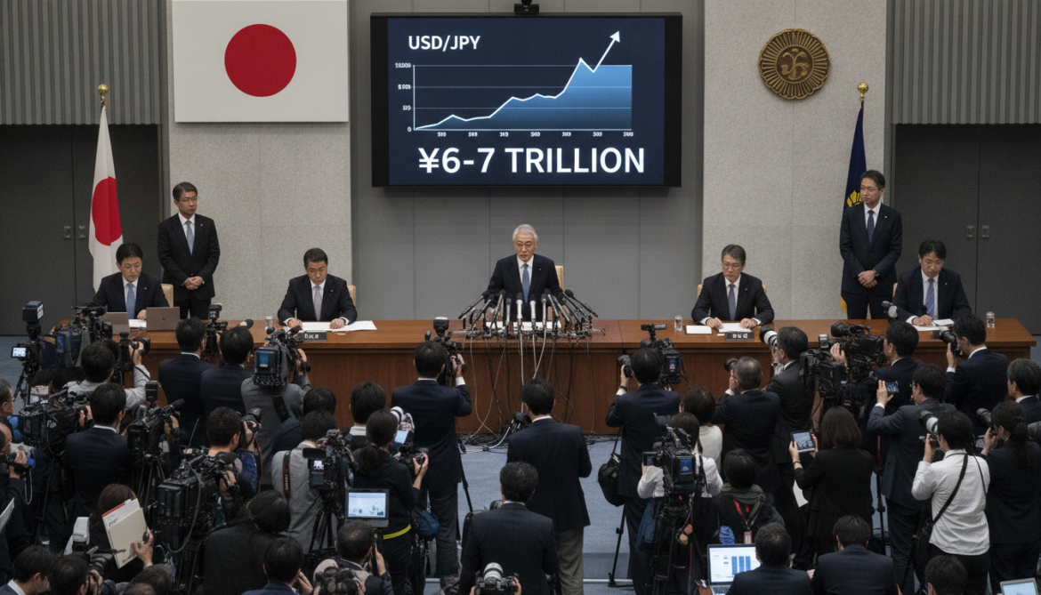 Bank of Japan indicates 6–7 trillion yen-buying intervention after dollar surge