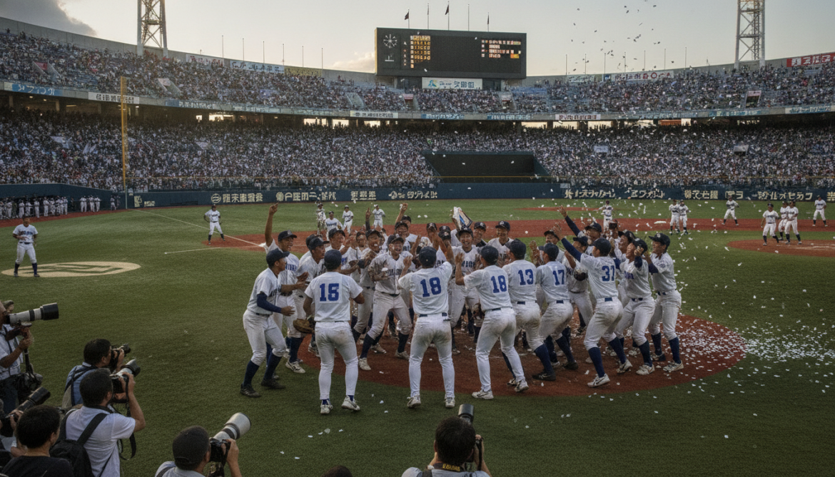 Ariake reaches Koshien quarterfinals after third straight comeback