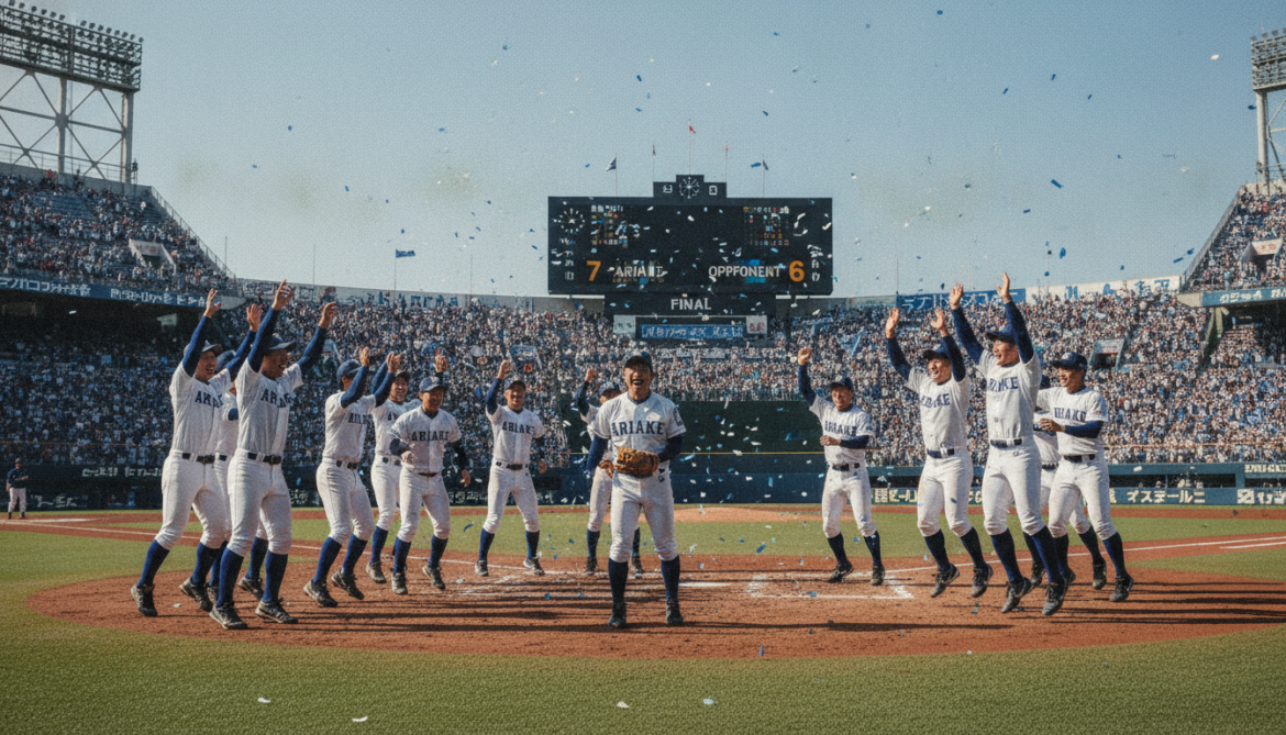 Ariake reaches first-ever Koshien quarterfinals with third straight comeback victory