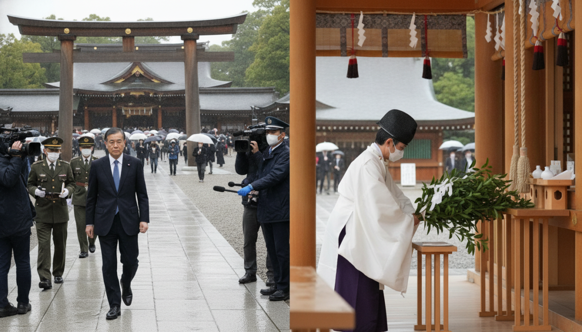 Defense Minister Koizumi visits Yasukuni Shrine as Prime Minister Takaichi pays offering