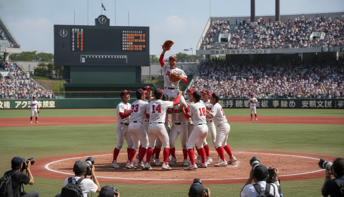 Hanamaki Higashi advances to Koshien quarterfinals as Akama delivers six scoreless innings