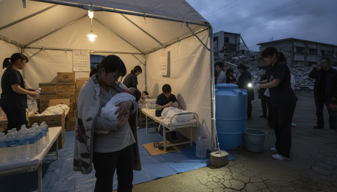 Kumamoto earthquake prompts birth in Yatsushiro as water outages continue