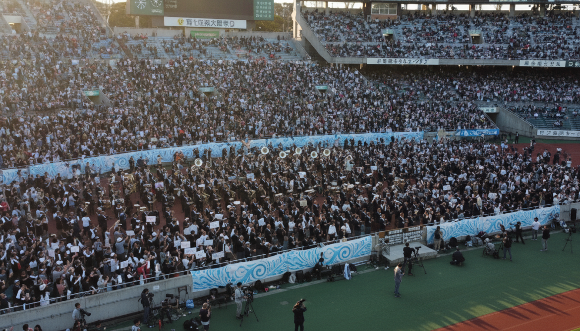 Kumamoto's Ariake rallies at Koshien as alumni form band to support victims
