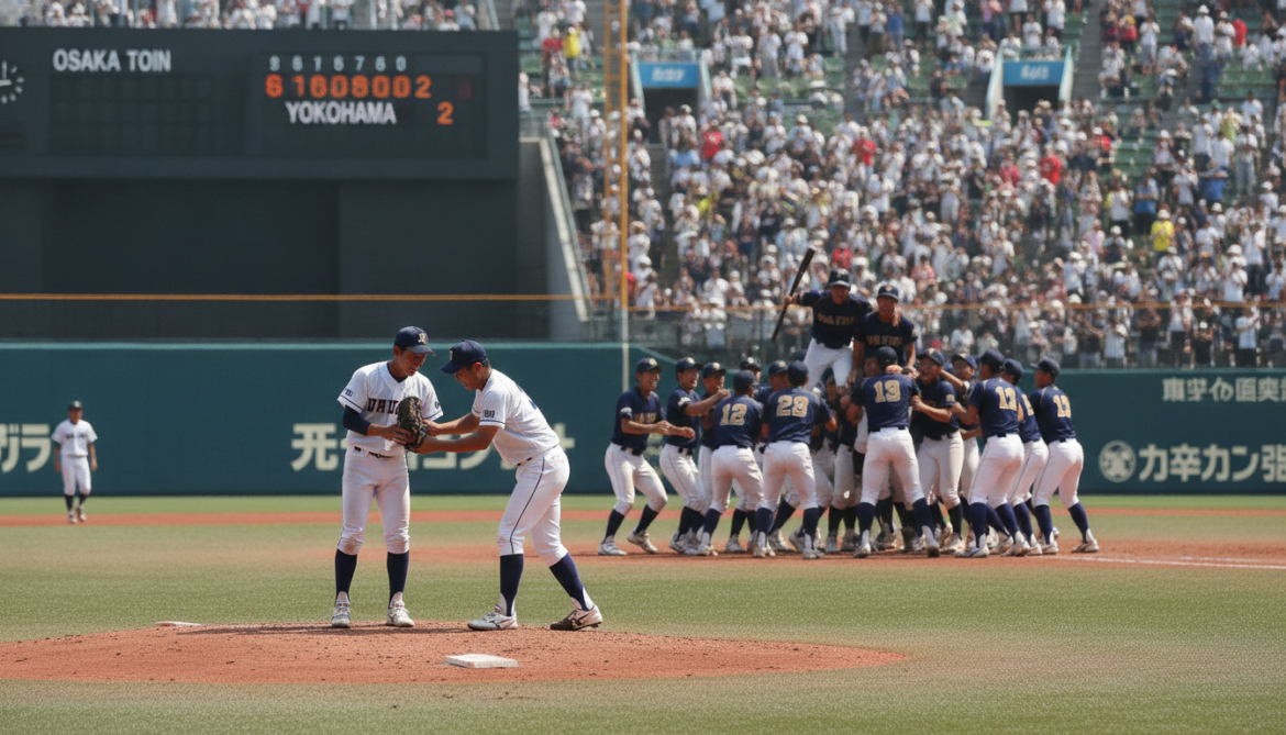 Yokohama's Oda pulled after Kusumoto's 152-km three-run homer in Koshien semifinal