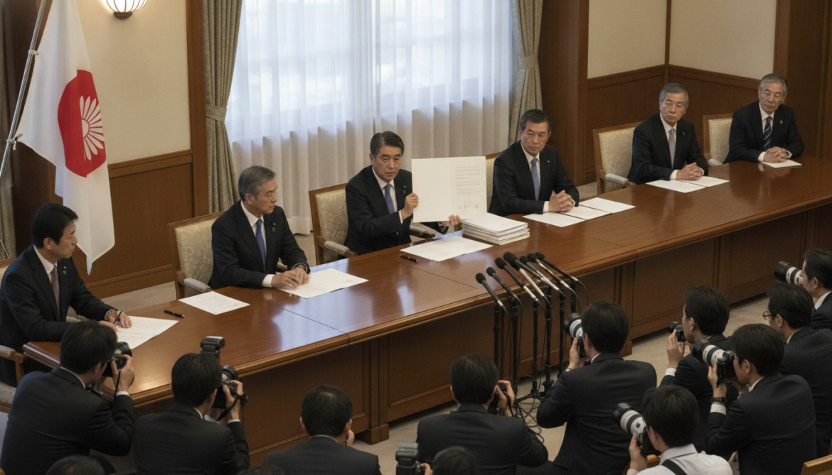 Japan cabinet agrees bill to cut food consumption tax to 1% from 8%