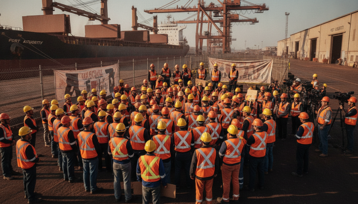 Iron ore port workers to launch 48-hour strike over pay and career progression