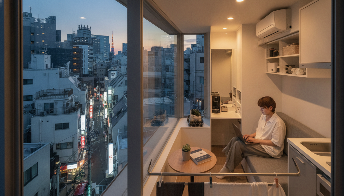 Japan's Downsizing Trend Reveals Young Urbanites Embracing Microapartments