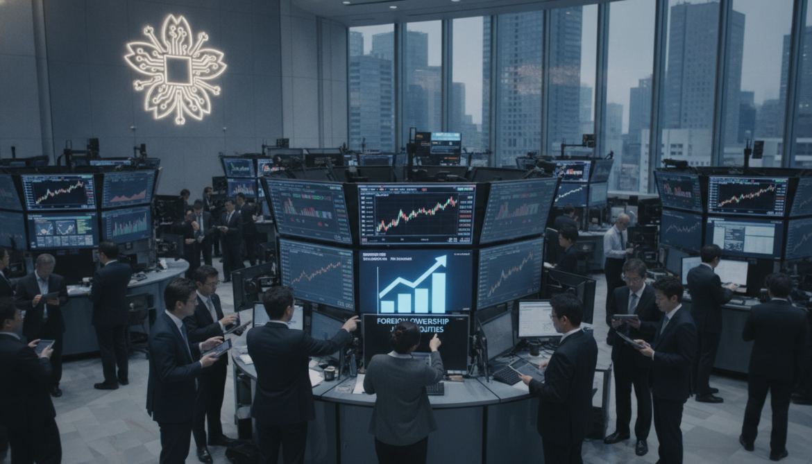 Japanese equities hit record foreign ownership for third straight year led by AI