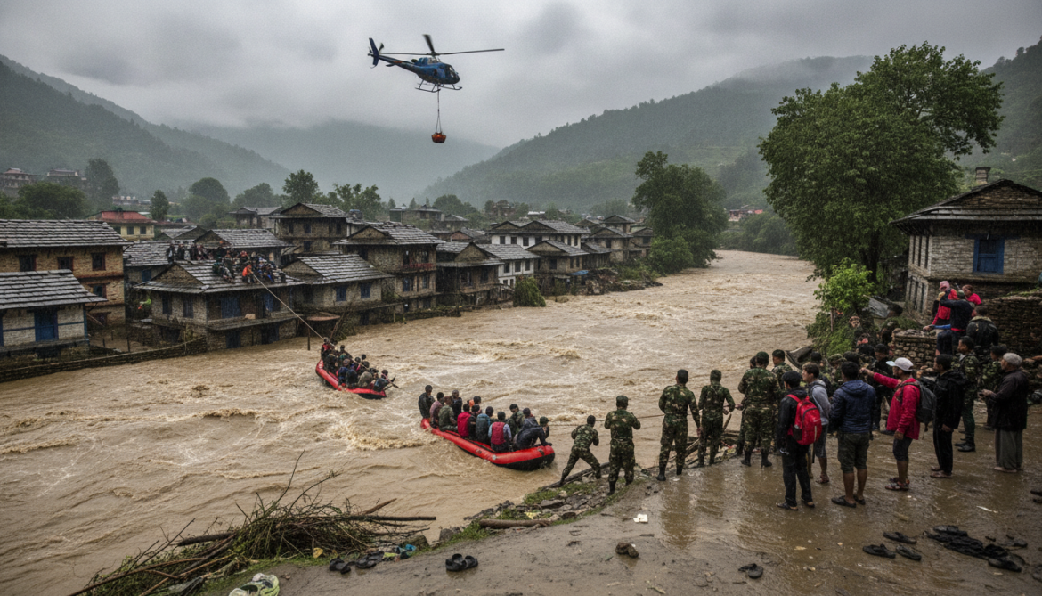 Nepal floods leave hundreds of foreign tourists missing as rescue operations mount