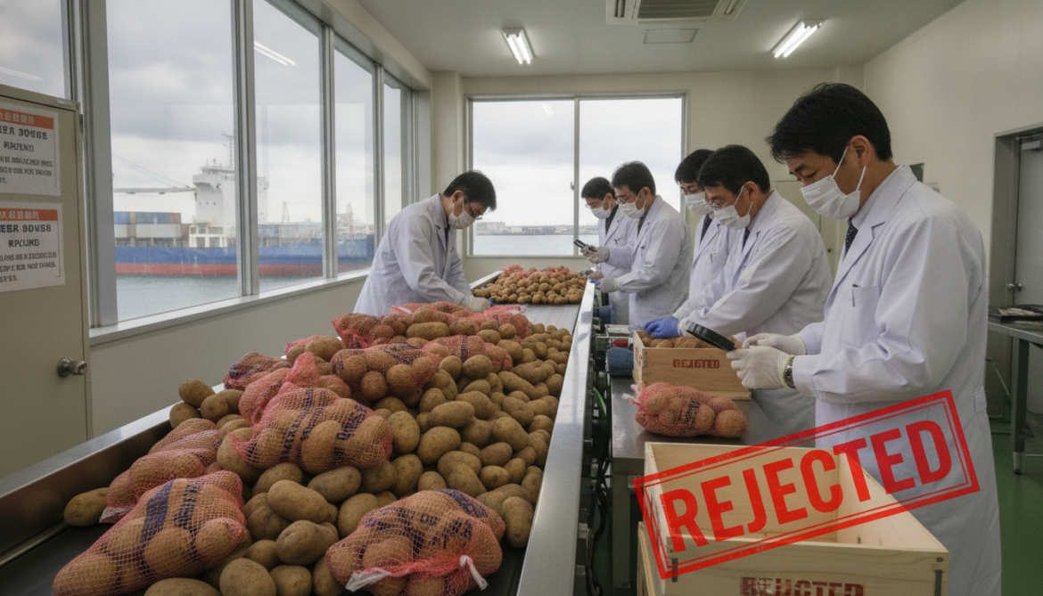 Japan bans most U.S. fresh potato imports over 21 pest risks