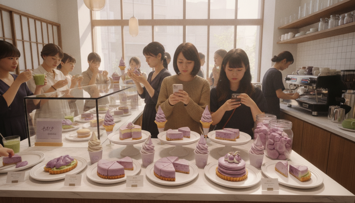 Ube desserts surge in Tokyo cafes as purple yam rivals matcha