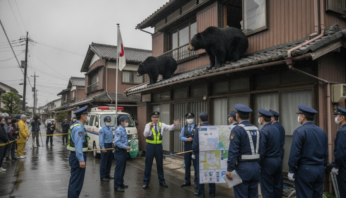 Maizuru orders emergency cull after Asian black bear pair occupies house eaves