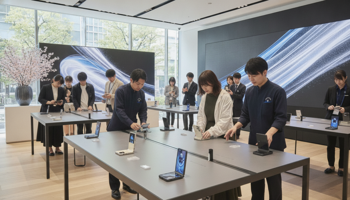 Samsung expands in-store experience spots for foldable phones in Japan